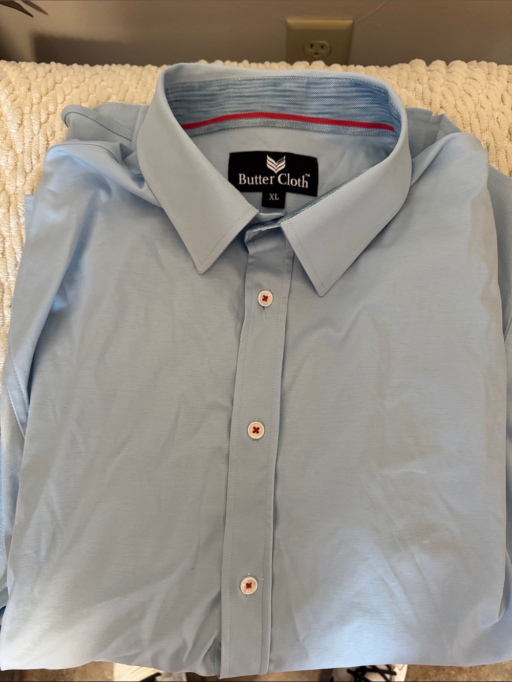 Butter Cloth Men’s Sky Blue Dress Shirt – Classic Point Collar